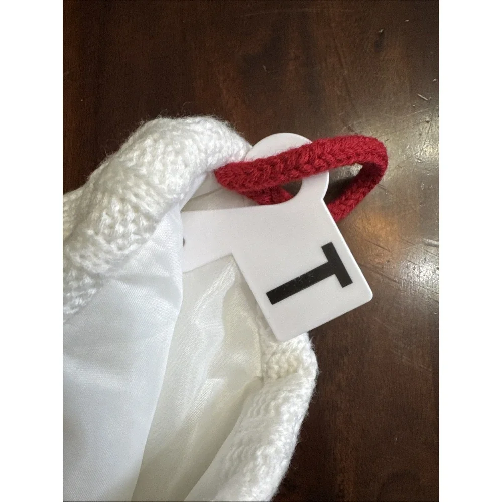 Letter T‎ Monogram Christmas Stocking Wondershop Initial Target Knit Ivory White